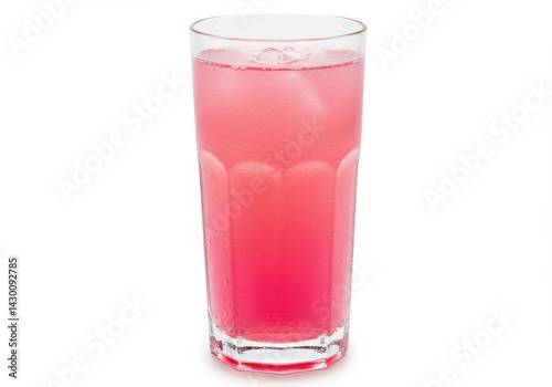 Wallpaper Mural A tall glass filled with a pink liquid and ice cubes isolated on a white background in a studio shot Torontodigital.ca