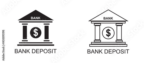 bank deposit icon , business icon