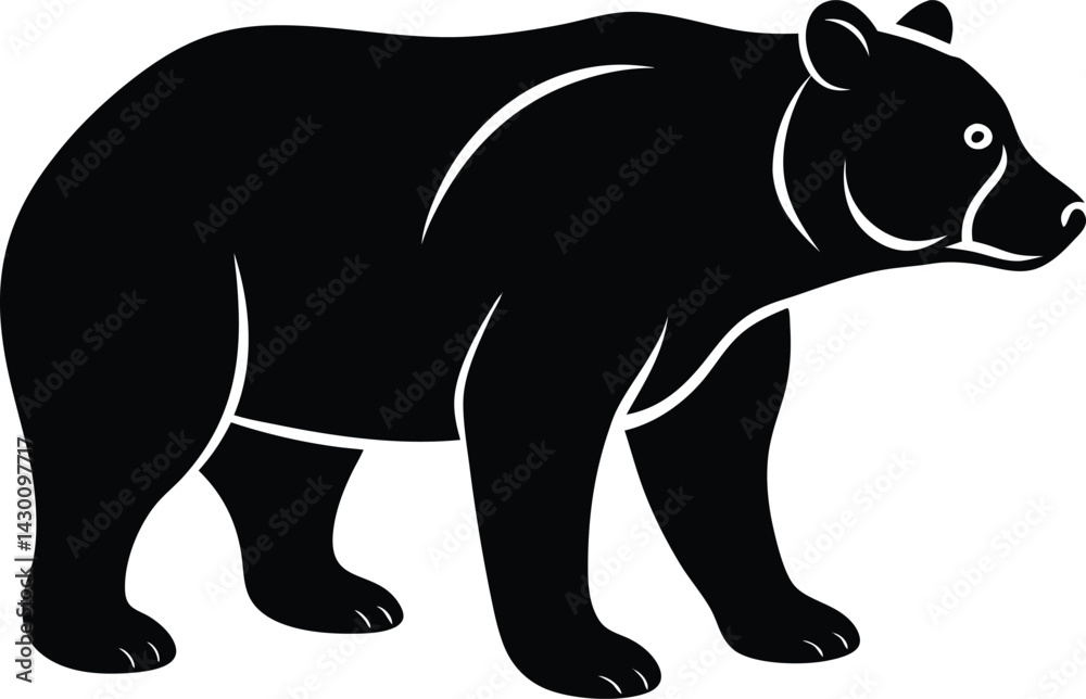 Fototapeta premium vector illustration of a bear