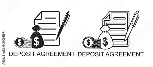deposit agreement icon , financial icon