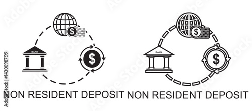 non resident deposit icon , financial icon