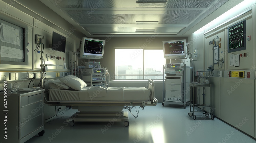 Intensive Care Unit with Advanced Life Support and Patient Monitoring Systems Intensive Care Unit with Advanced Life Support and Patient Monitoring Systems