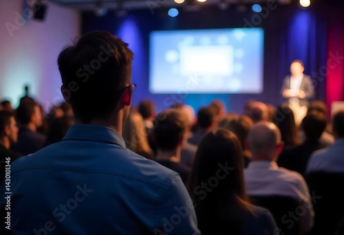 Generative AI Image of a Focused Audience Attending a Conference