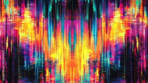 Wallpaper Mural Abstract colorful illustration with rainbow hues blends bright lines and blurred textures in a digital art design Torontodigital.ca