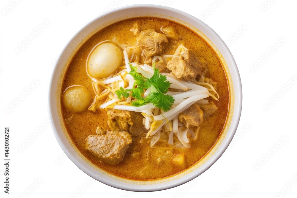 Spicy curry noodles with meat Spicy curry noodles with meat