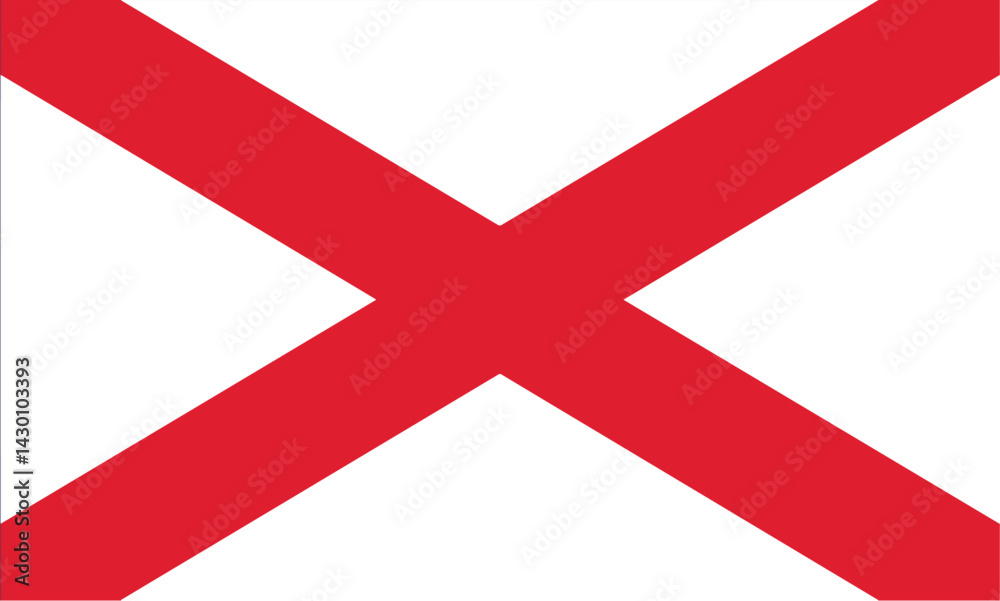 Official flag of the US state of Alabama. Vector illustration
Official flag of the US state of Alabama. Vector illustration