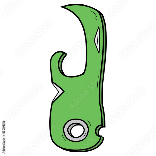 bottle opener illustration hand drawn isolated vector