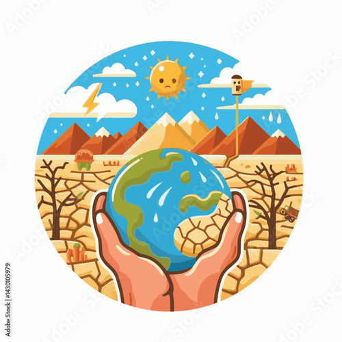 drought, nature, ecology, combat, desertification, save, environment, earth, protection, global, environmental, plant, world, planet, international, soil, illustration, water, climate, desert, day, ju