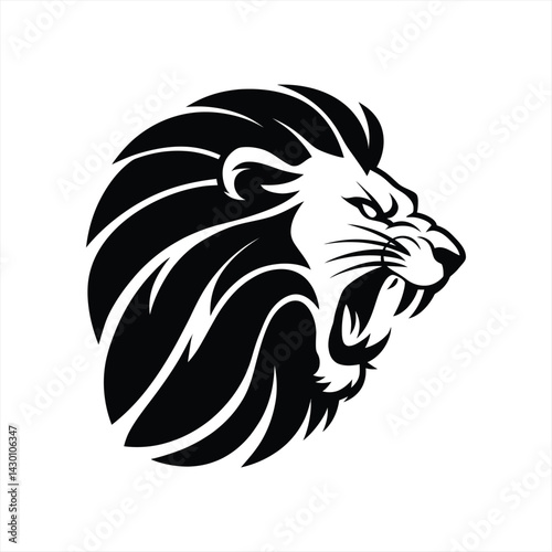Wallpaper Mural Roaring Lion Silhouette Vector – Bold Black Lion Head Illustration for Tattoos, Logos, and Graphic Design
 Torontodigital.ca