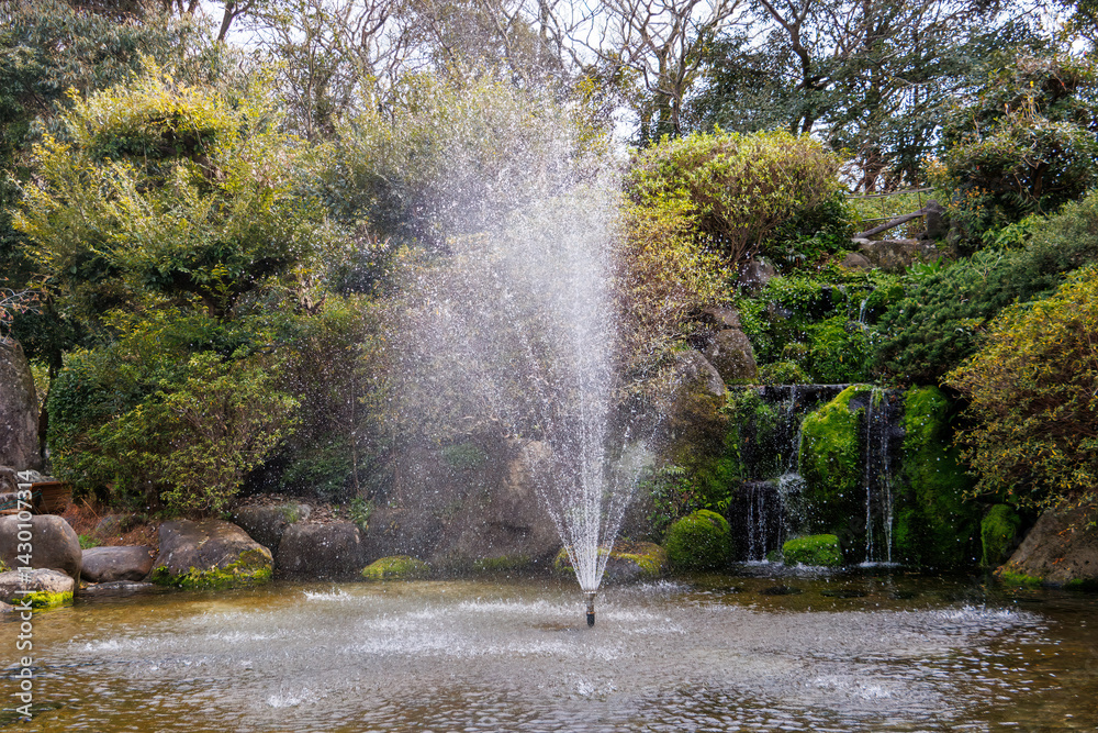 湧水を利用した噴水。
日本国指定天然記念物の柿田川。
日本三大清流と呼ばれる美しい河川。
この柿田川公園では、富士山の湧水が数多く湧き出している様子も観察できる。
柿田川湧水群、清水町、駿東郡、静岡県-2025年3月30日