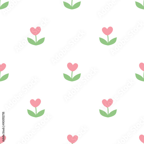 heart flower seamless pattern design for background, wallpaper, textile design, fabric, card , wrapping paper, carpet, notebook, diary cover, blanket, blanket for kids, decorative and etc.
