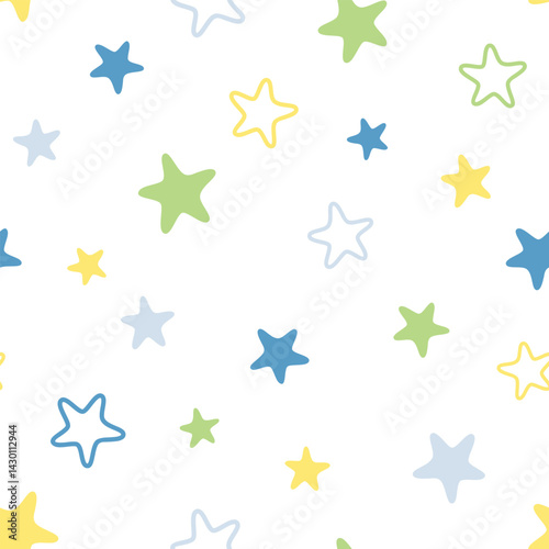Star seamless pattern design for background, wallpaper, printing, textile design, blanket pattern, blanket pattern for kids, decorative, notebook, diary cover, and etc.