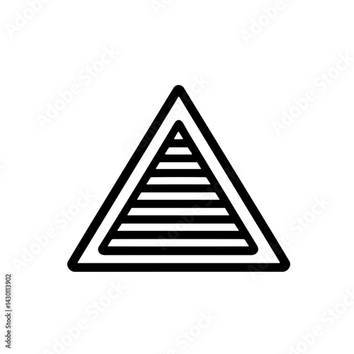 Obraz na płótnie Simple Egyptian Pyramid flat black Icon w salonie