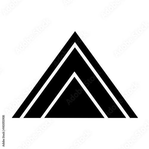 Obraz na płótnie Simple Egyptian Pyramid flat black Icon w salonie