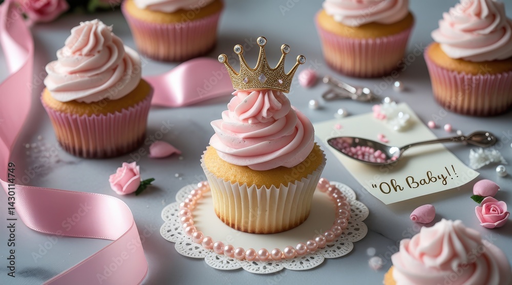 Enchanting Pink Ombré Cupcake Flat-Lay for Luxe Baby Showers & Instagram-Worthy Reveals Enchanting Pink Ombré Cupcake Flat-Lay for Luxe Baby Showers & Instagram-Worthy Reveals