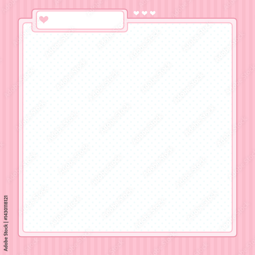 Cute memo for writing messages, reminders, decorated with hearts, write love on paper with all your love. Cute memo for writing messages, reminders, decorated with hearts, write love on paper with all your love.