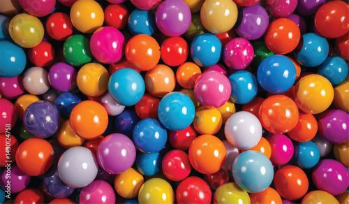 Colorful Bubble Gum Balls, Chewy Candy, Sweet Treat, Kids Party Favors

