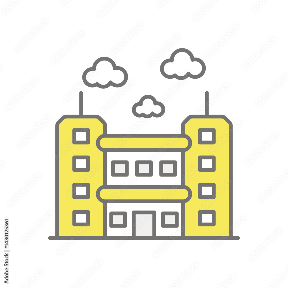 Fototapeta premium Modern Apartments icon vector stock illustration