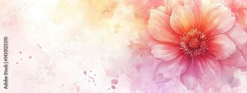 Soft watercolor flower background.