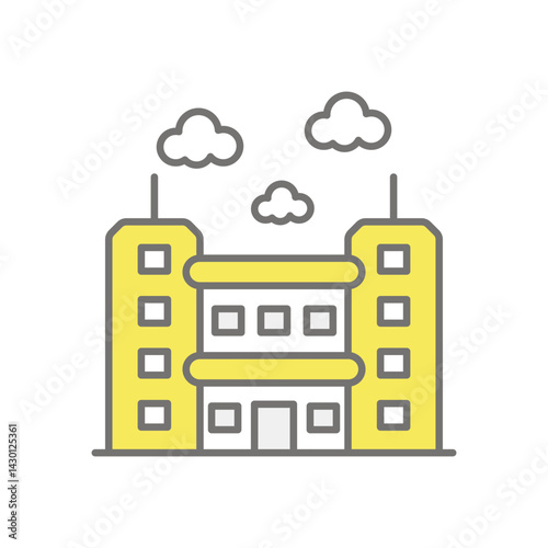 Modern Apartments icon vector stock illustration