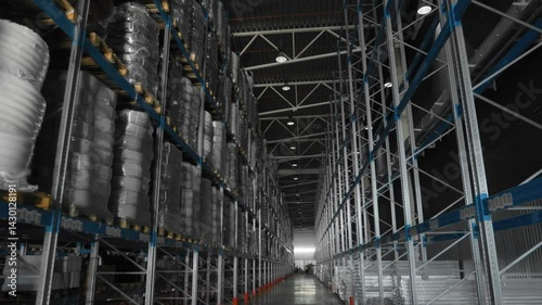 A well-organized warehouse showcasing neatly stacked inventory to provide efficient storage solutions for all needs