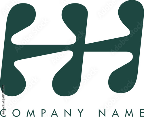 Creative Abstract Initial Letter HH Logo Design