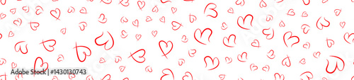 Red heart seamless pattern