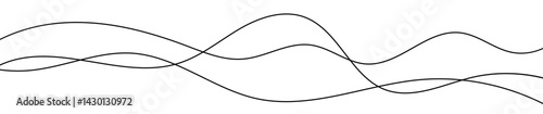 Thin curved wavy lines