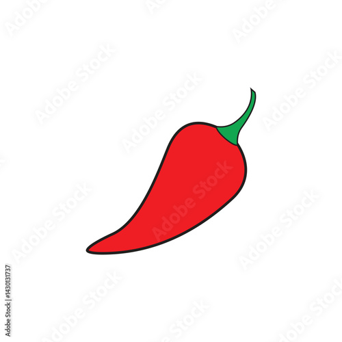 Hot red chili logo vector and symbol design