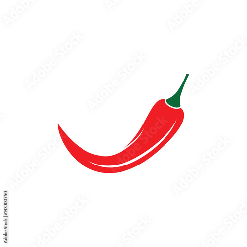 Hot red chili logo vector and symbol design