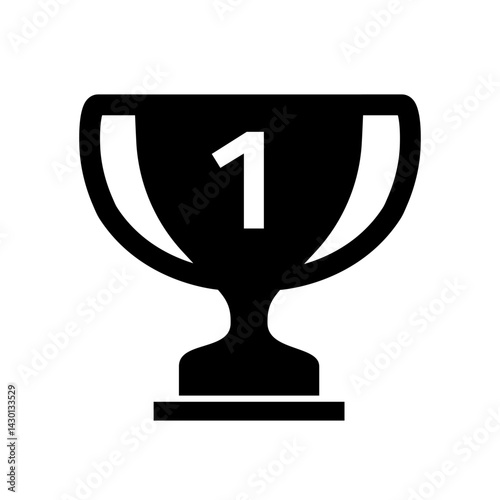 Trophy cup icon. Champion cup vector