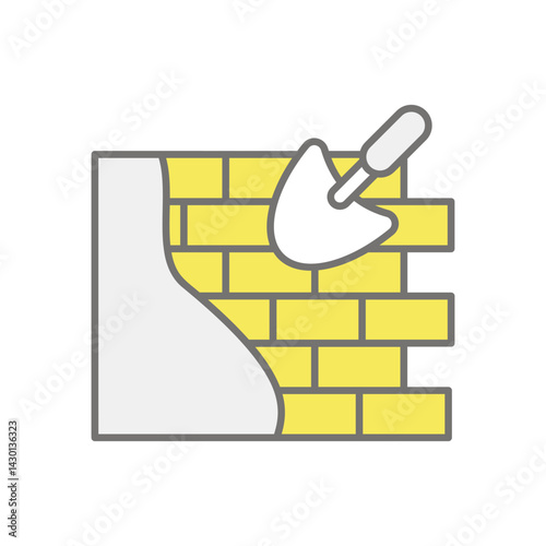 Wall Construction icon vector stock illustration
