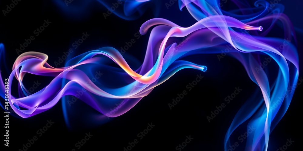 A mesmerizing abstract composition featuring vibrant, flowing streams of light in hues of blue, A mesmerizing abstract composition featuring vibrant, flowing streams of light in hues of blue,