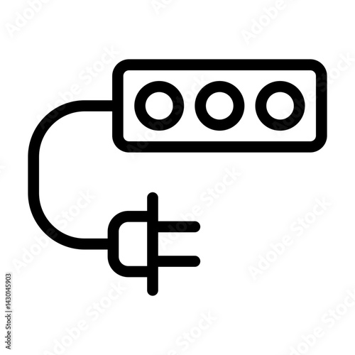 extension cord line icon