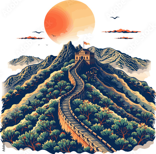 an image of the great wall of the china 