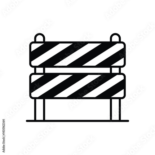 Barricade  icon vector stock illustration