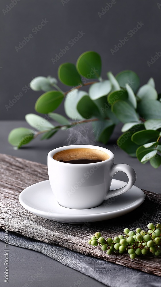 Freshly brewed espresso steaming, set against a cozy rustic backdrop, weathered wooden tabletop, natural morning glow, comfort food photography, elegant composition Freshly brewed espresso steaming, set against a cozy rustic backdrop, weathered wooden tabletop, natural morning glow, comfort food photography, elegant composition