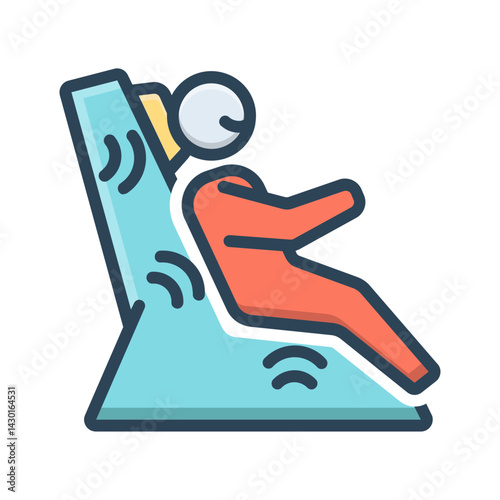 Vector color illustration icon for Massage chair