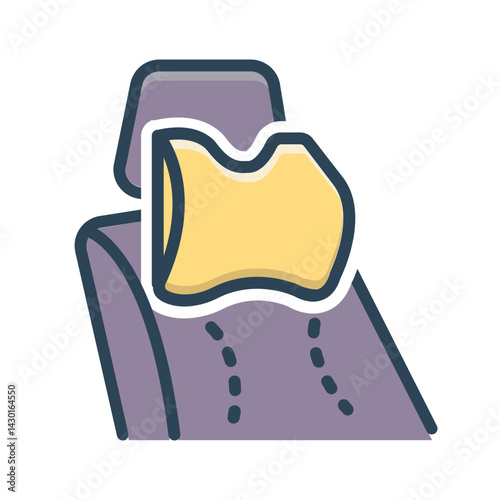 Vector color illustration icon for Neckrest