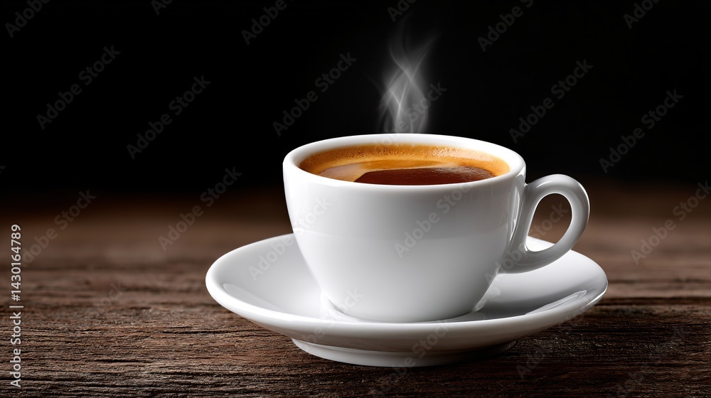 Espresso cup centered in soft focus, rustic wood and warm highlights, light steam rising, relaxed morning scene, elegant and calm food photography Espresso cup centered in soft focus, rustic wood and warm highlights, light steam rising, relaxed morning scene, elegant and calm food photography