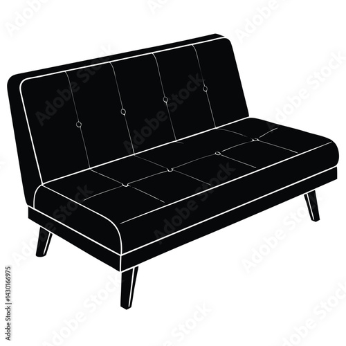Modern Sofa Vector – Modern Furniture Illustration for Interior, Decor & Graphic Design Projects