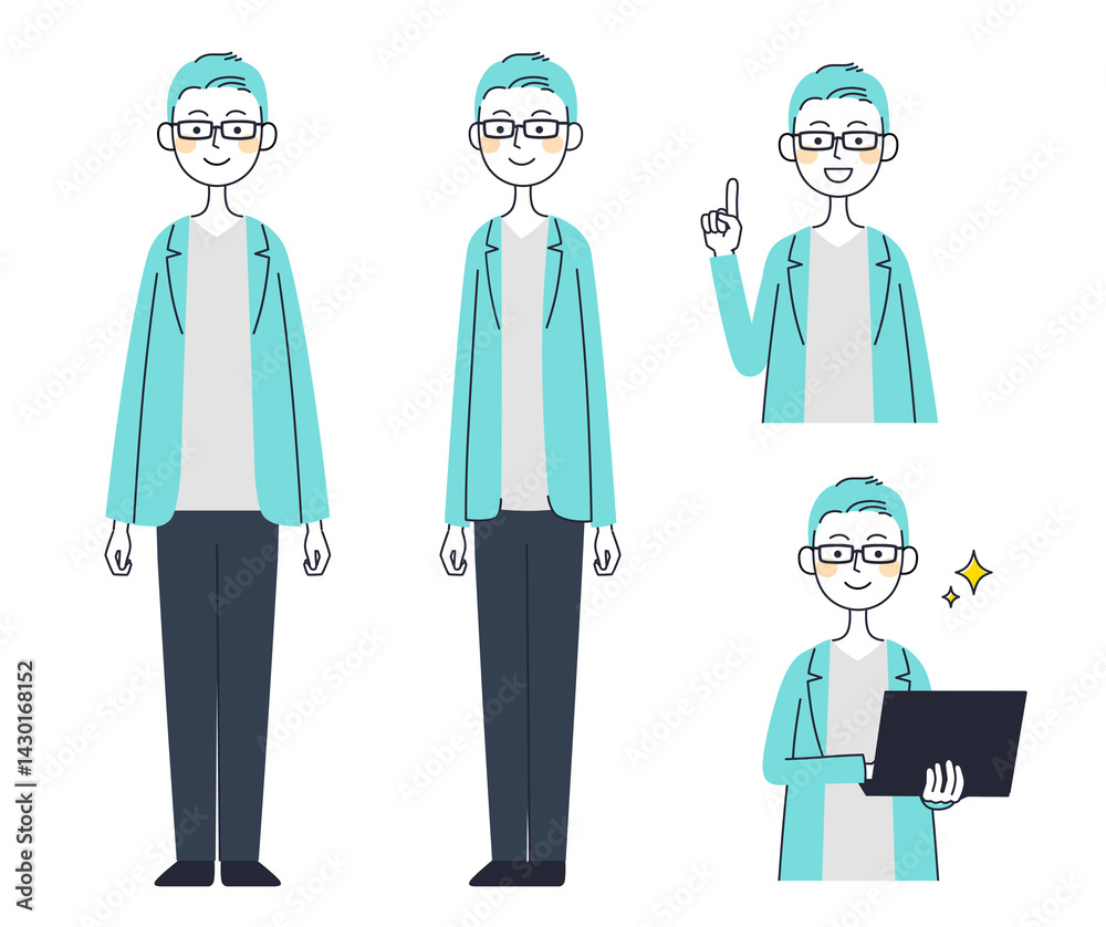 ビジネスマン ミドル男性 イラスト素材 ビジネスマン ミドル男性 イラスト素材