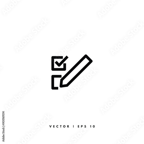 Check Mark Icon. Editable Stroke