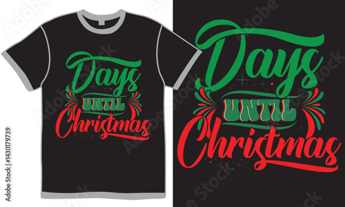 Days Until Christmas, Happy New Year Friendship Isolated Greeting Vintage Retro Design Vector Design Ideas