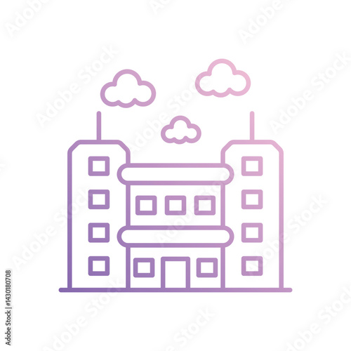 Modern Apartments icon vector stock illustration