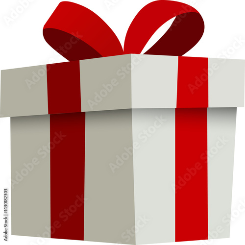 red gift box with ribbon