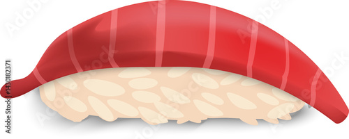 Sushi tuna fish isolated raw healthy for decoration
