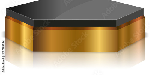Podium stand gold template for decoration