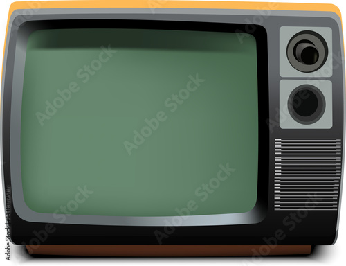 retro tv with green screen