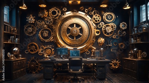 Steampunk Workshop Interior